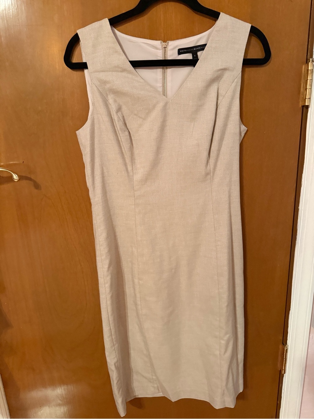 Cool Fabric! Darling Jacket and Dress in Light Beige by WHBM